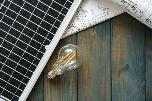 Solar Panel with Light Bulb