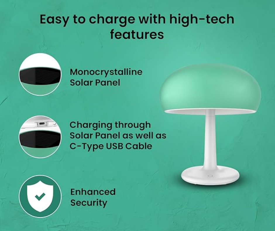 3W SOLAR MUSHROOM SHAPE TABLE LAMP FL-ML-623