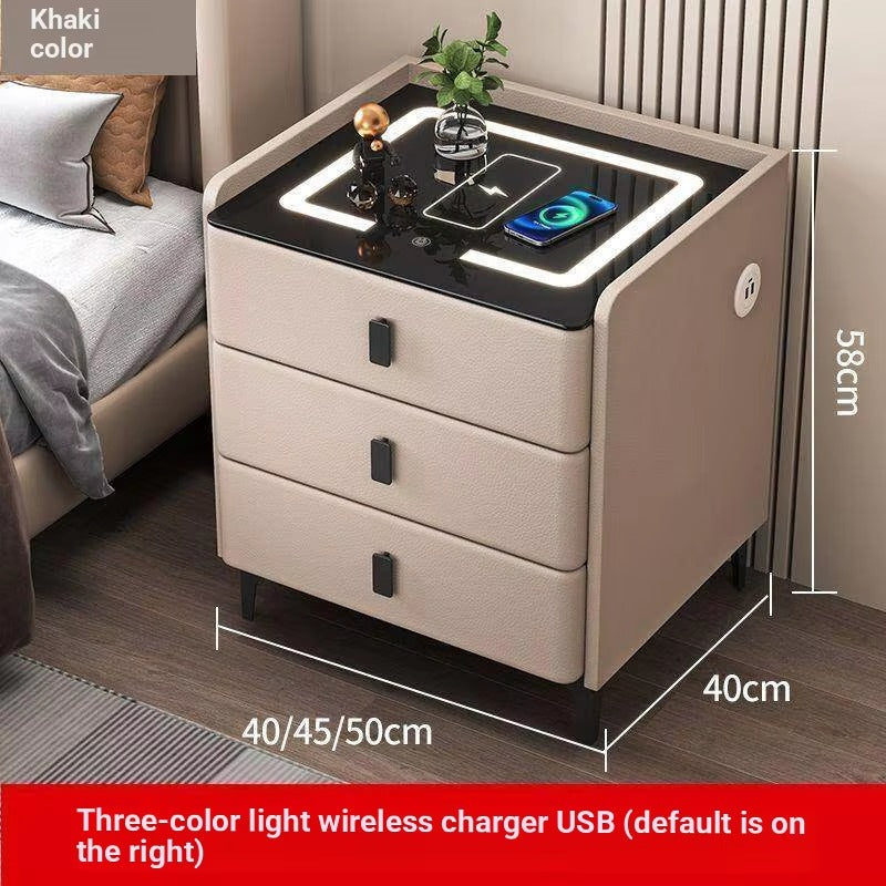 MULTIFUNCTION SIDE TABLE WITH WIRELESS CHARGING /SPEAKER AND FINGERPRINT LOCK