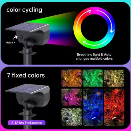 7W RGB SOLAR SPIKE LIGHT