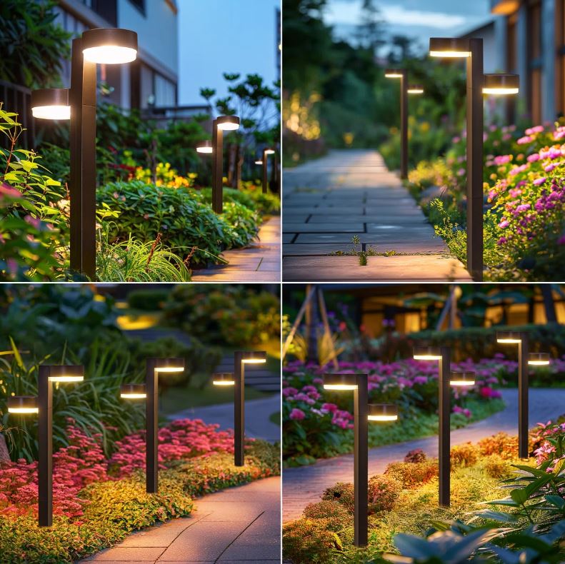 5W SOLAR TWIN HEAD BOLLARD LIGHT