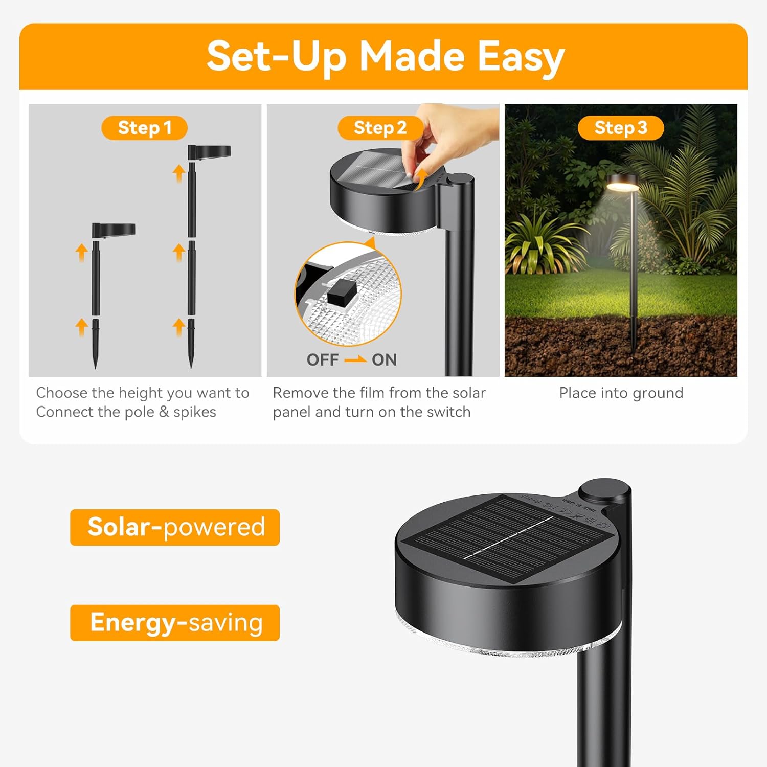 3W SOLAR ROUND HEAD BOLLARD LIGHT