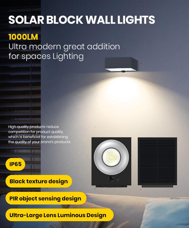 10W SOLAR CUBOID WALL LIGHT FL-CWL-603