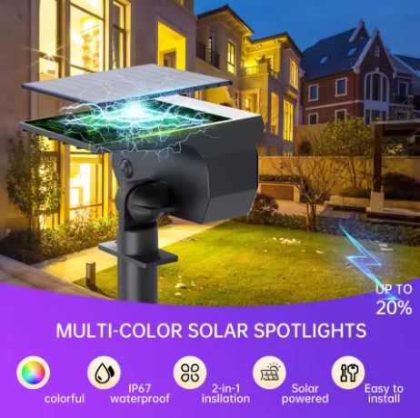7W RGB SOLAR SPIKE LIGHT