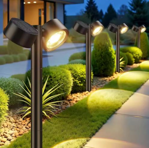 5W SOLAR TWIN HEAD ADJUSTABLE BOLLARD LIGHT