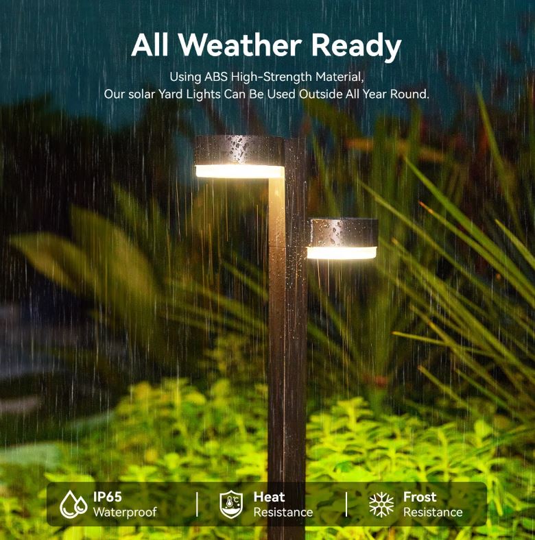 5W SOLAR TWIN HEAD BOLLARD LIGHT