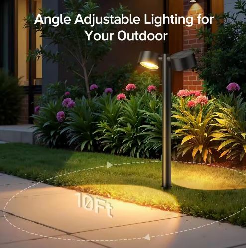 5W SOLAR TWIN HEAD ADJUSTABLE BOLLARD LIGHT