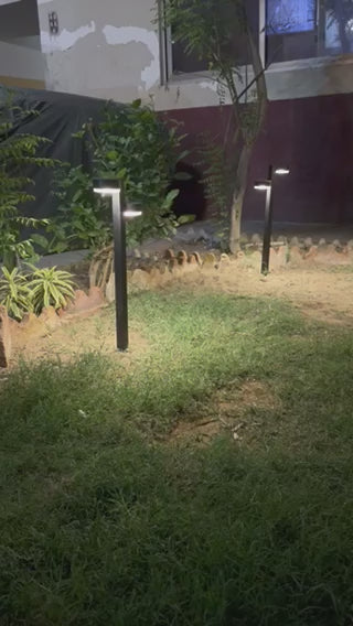 5W SOLAR TWIN HEAD BOLLARD LIGHT FL-SRH-466