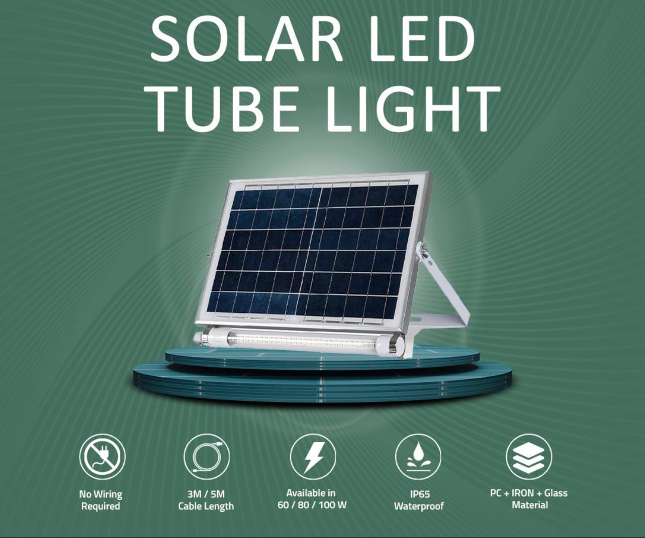 100W SOLAR TUBE LIGHT